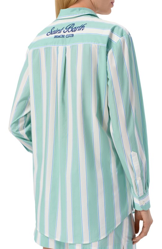 Хлопковая рубашка MC2 Saint Barth BRIG001-00521L/BRIGITTE Зелёный  BRIG001-00521L/BRIGITTE Фото 4