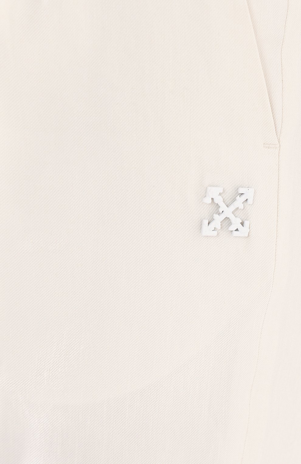 Брюки из смеси льна и вискозы OFF-WHITE белого цвета по цене 75250 руб., арт. 0WCA102S20FAB0020100, фото 5 Брюки из смеси льна и вискозы OFF-WHITE, арт. 0WCA102S20FAB0020100, фото 5