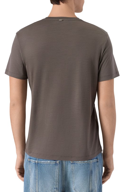 Шерстяная футболка Herno JG00036UR/52068 Коричневый  JG00036UR/52068 Фото 4