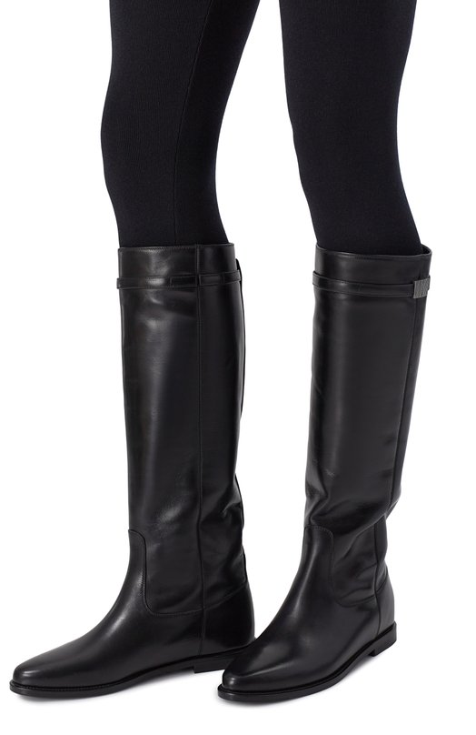 Кожаные сапоги Kiton D60812N0102401 Чёрный  D60812N0102401 Фото 2
