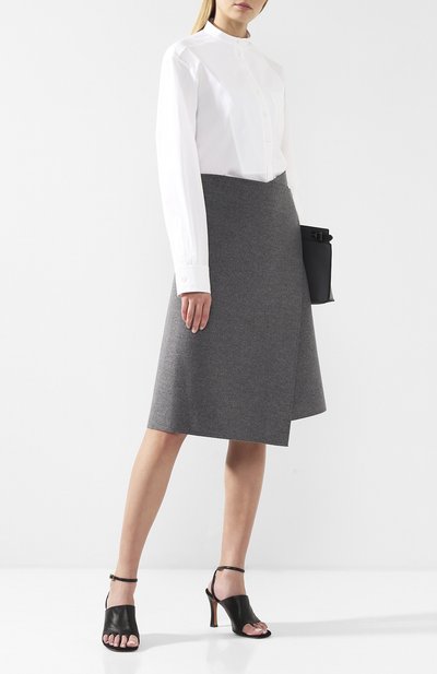 Хлопковая рубашка с воротником-стойкой CELINE, арт. 20D046262, фото 2