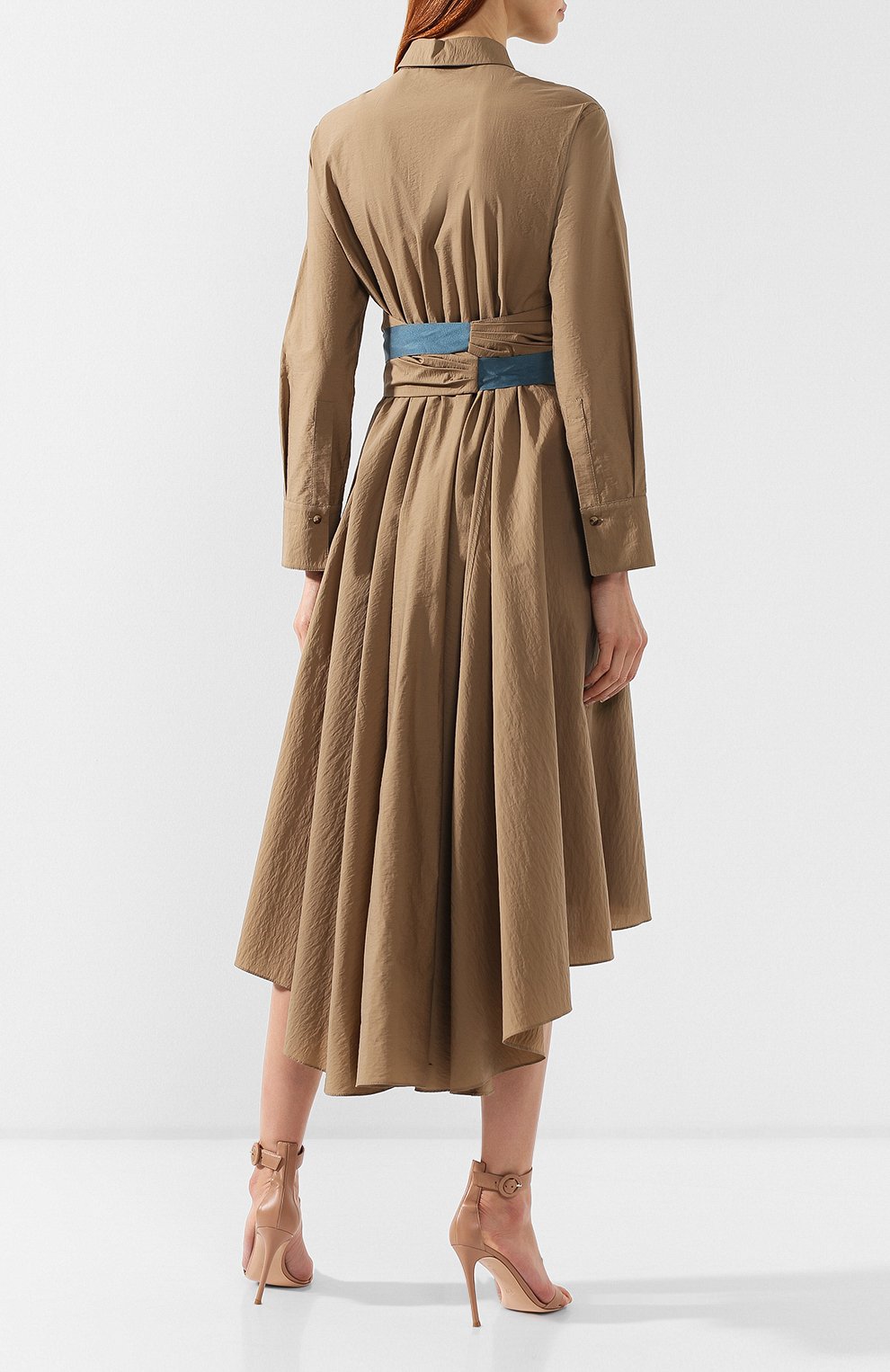 Хлопковое платье BRUNELLO CUCINELLI бежевого цвета по цене 245500 руб., арт. M0F79A4408, фото 4 Хлопковое платье BRUNELLO CUCINELLI, арт. M0F79A4408, фото 4