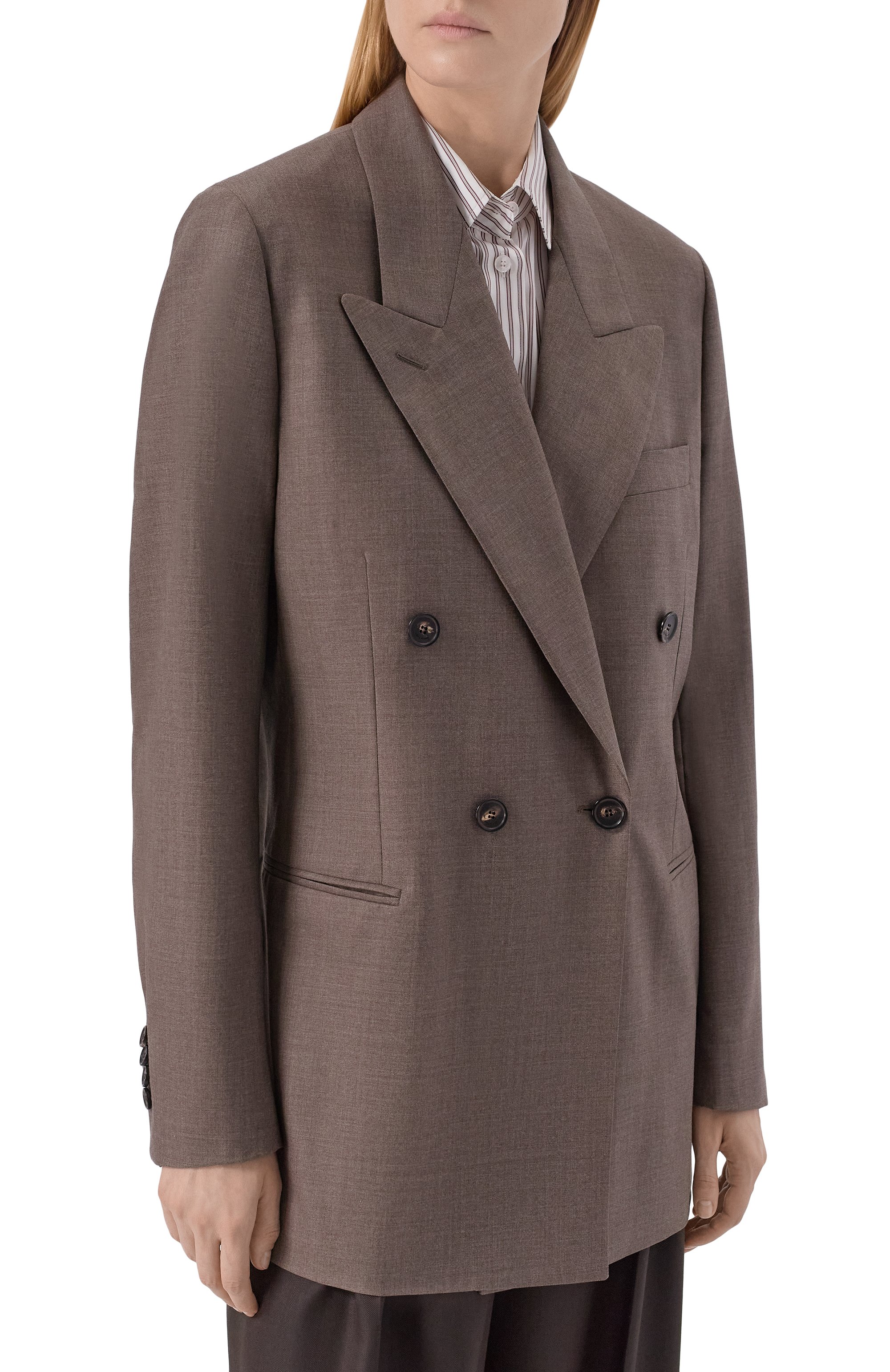 Шерстяной жакет LORO PIANA коричневого цвета по цене 512500 руб., арт. FA05954, фото 3 Шерстяной жакет LORO PIANA, арт. FA05954, фото 3
