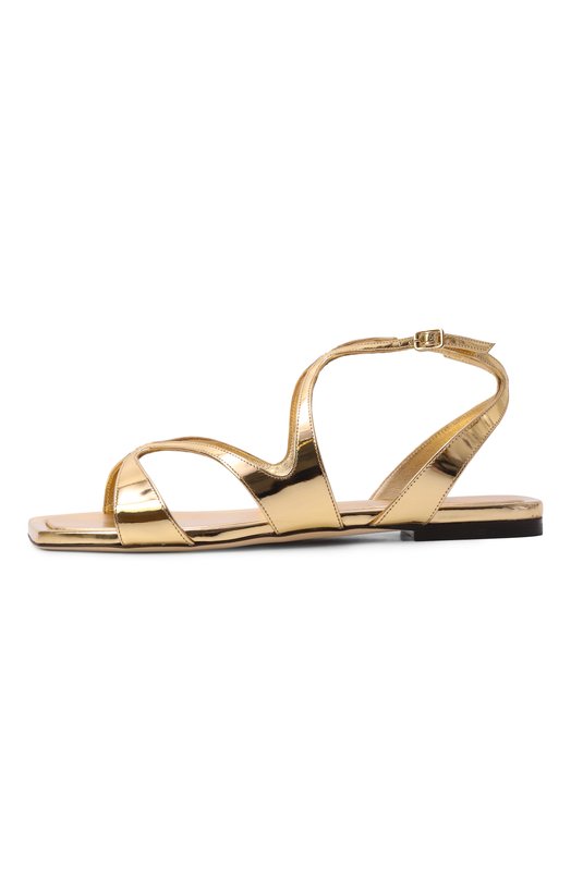Кожаные сандалии Ayla Jimmy Choo AYLAFLATQUI Золотой  AYLAFLATQUI Фото 4
