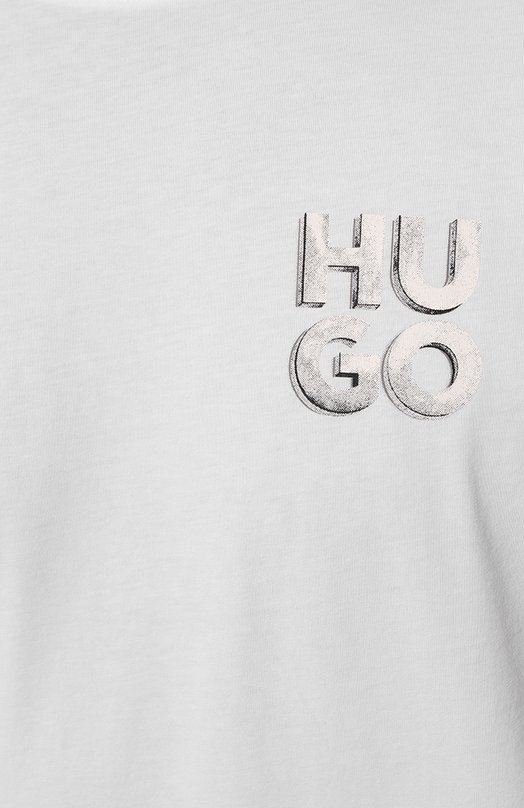 Хлопковая футболка HUGO 50508944 Белый  50508944 Фото 5