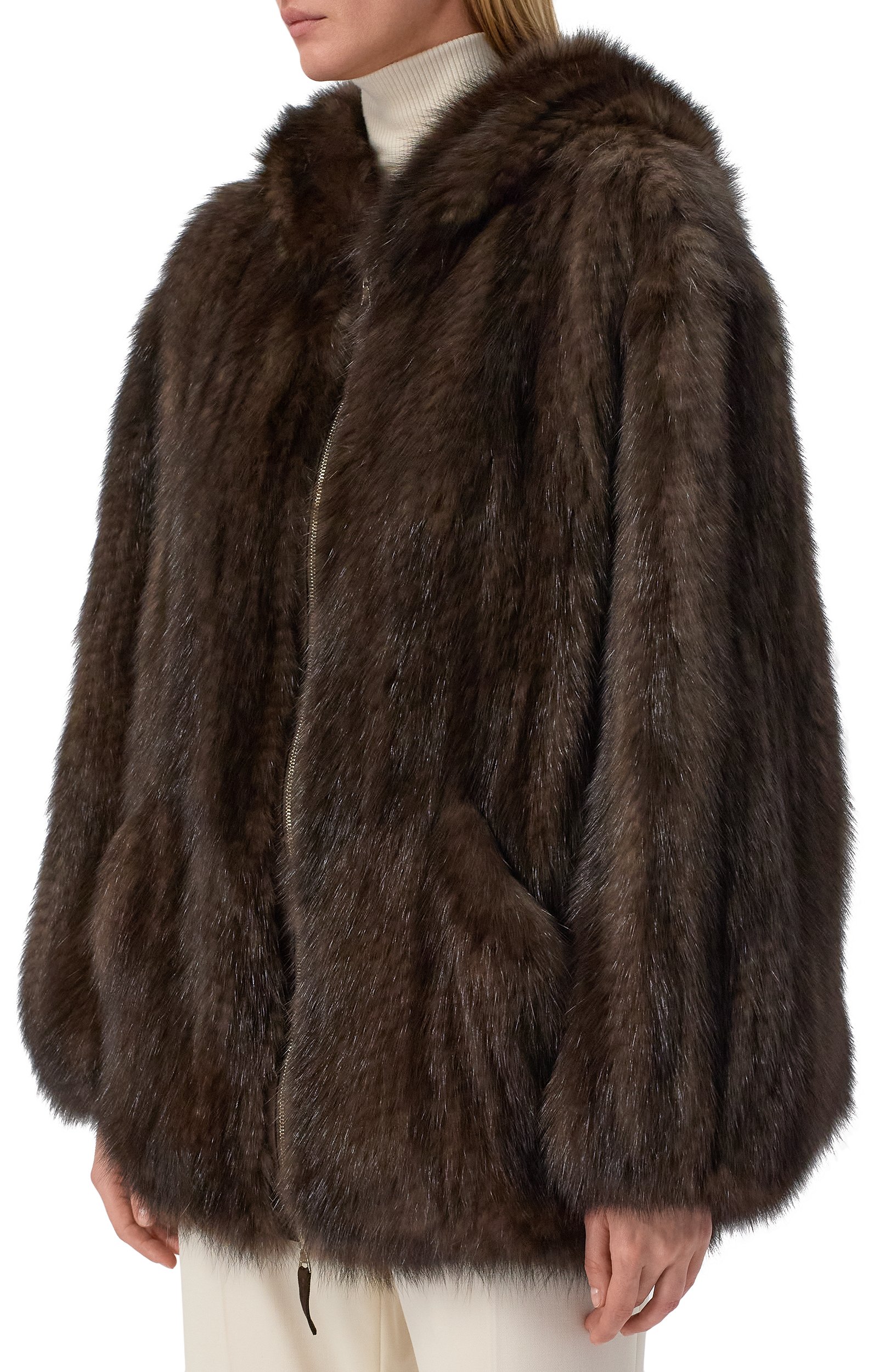Шуба из соболя MVST коричневого цвета по цене 4850000 руб., арт. M005/SABLE FARM NO SILVER, фото 3 Шуба из соболя MVST, арт. M005/SABLE FARM NO SILVER, фото 3