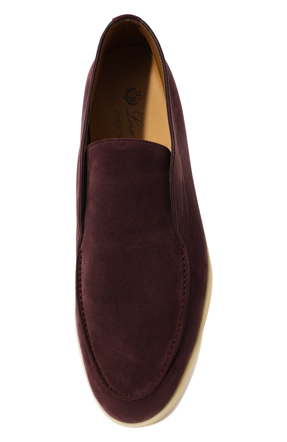 Замшевые ботинки open walk LORO PIANA фиолетового цвета по цене 89950 руб., арт. FAB4368, фото 6 Замшевые ботинки open walk LORO PIANA, арт. FAB4368, фото 6