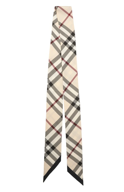Шелковый шарф-твилли Burberry 8095831 Бежевый  8095831 Фото 4