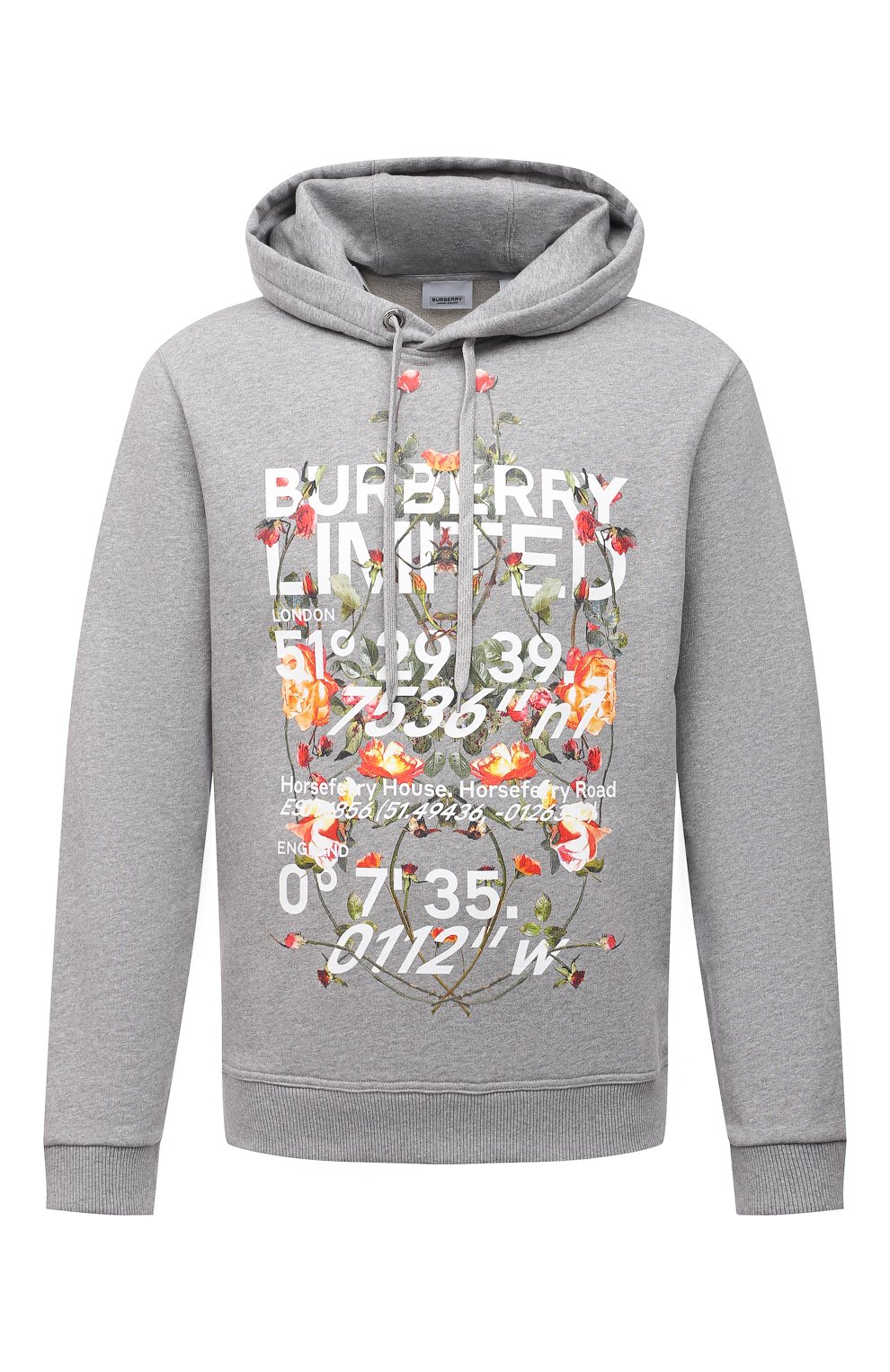 Хлопковое худи BURBERRY, арт. 8037542, фото 1