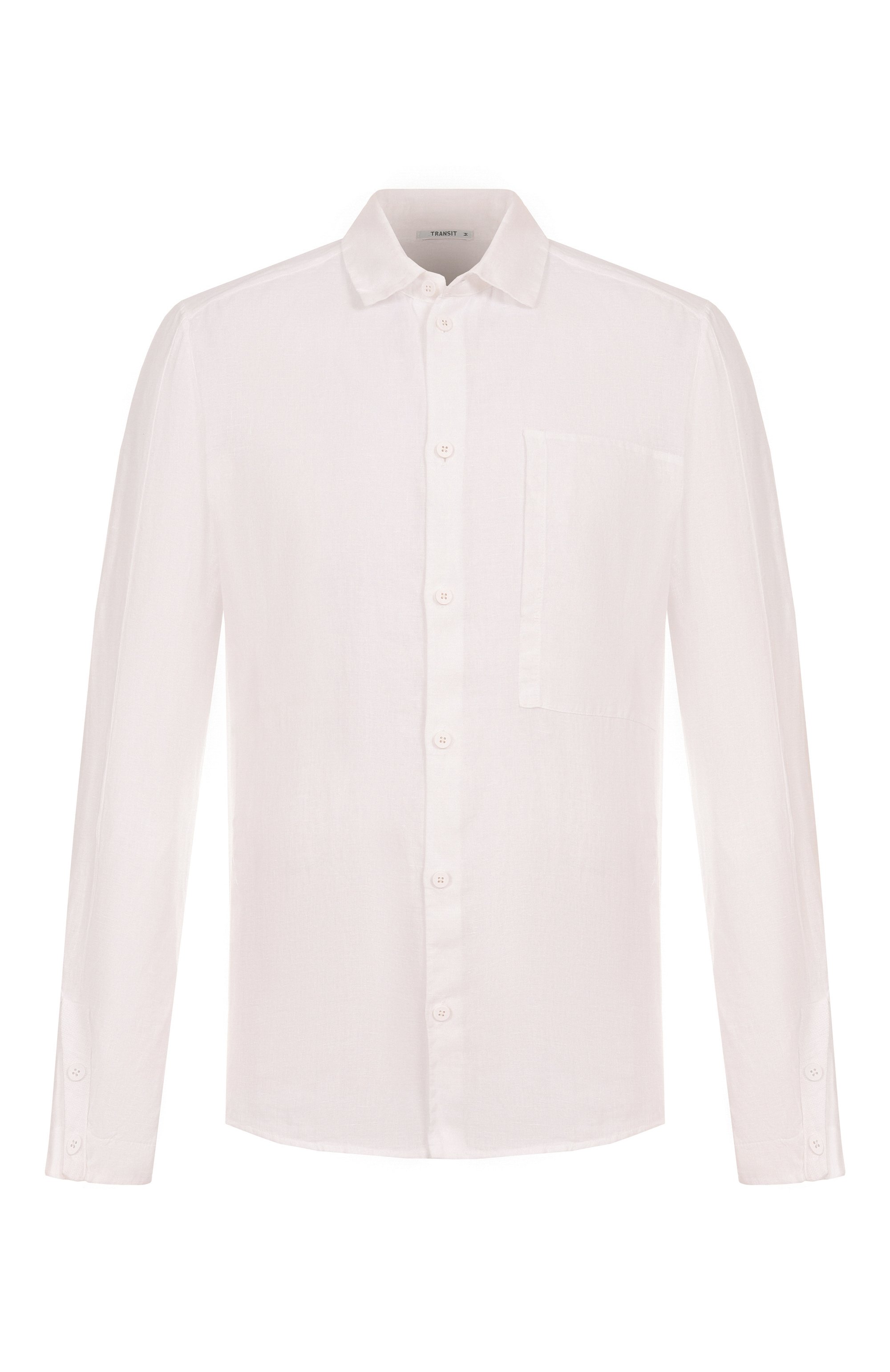 Льняная рубашка TRANSIT белого цвета по цене 31700 руб., арт. CFUTRZV310, фото 1 Льняная рубашка TRANSIT, арт. CFUTRZV310, фото 1
