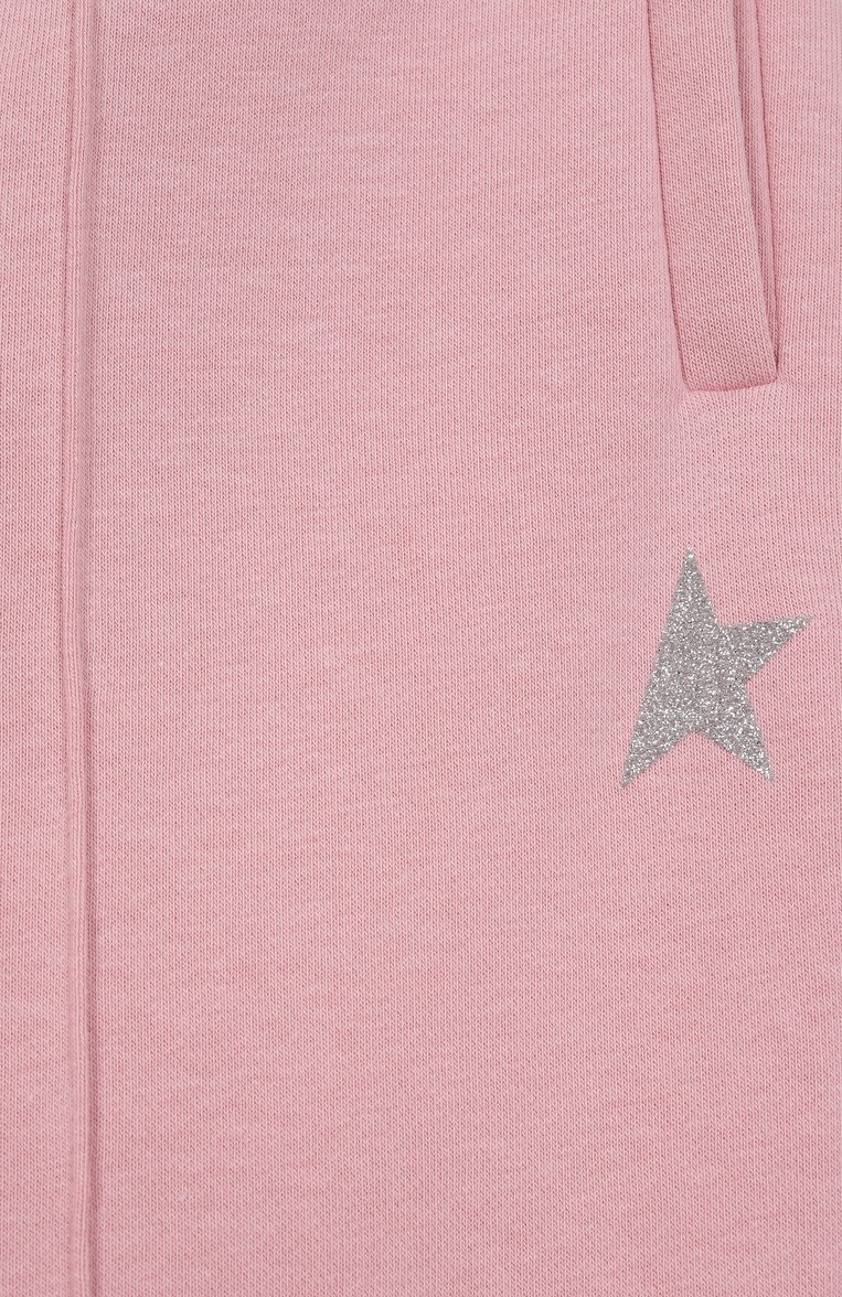 Детские хлопковые брюки GOLDEN GOOSE DELUXE BRAND светло-розового цвета, арт. GKP01280.P000917 | Фото 3 (Материал внешний: Хлопок; Нос: Не проставлено; Случай: Повседневный; Ростовка одежда: 4 года | 104 см, 6 лет | 116 см, 8 лет | 128 см, 10 - 11 лет | 140 - 146см, 12 лет | 152 см)