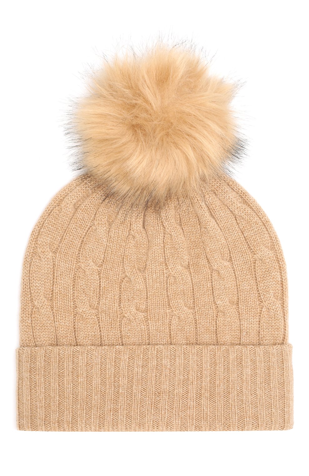 Кашемировая шапка с меховым помпоном POLO RALPH LAUREN, арт. 455731036, фото 1