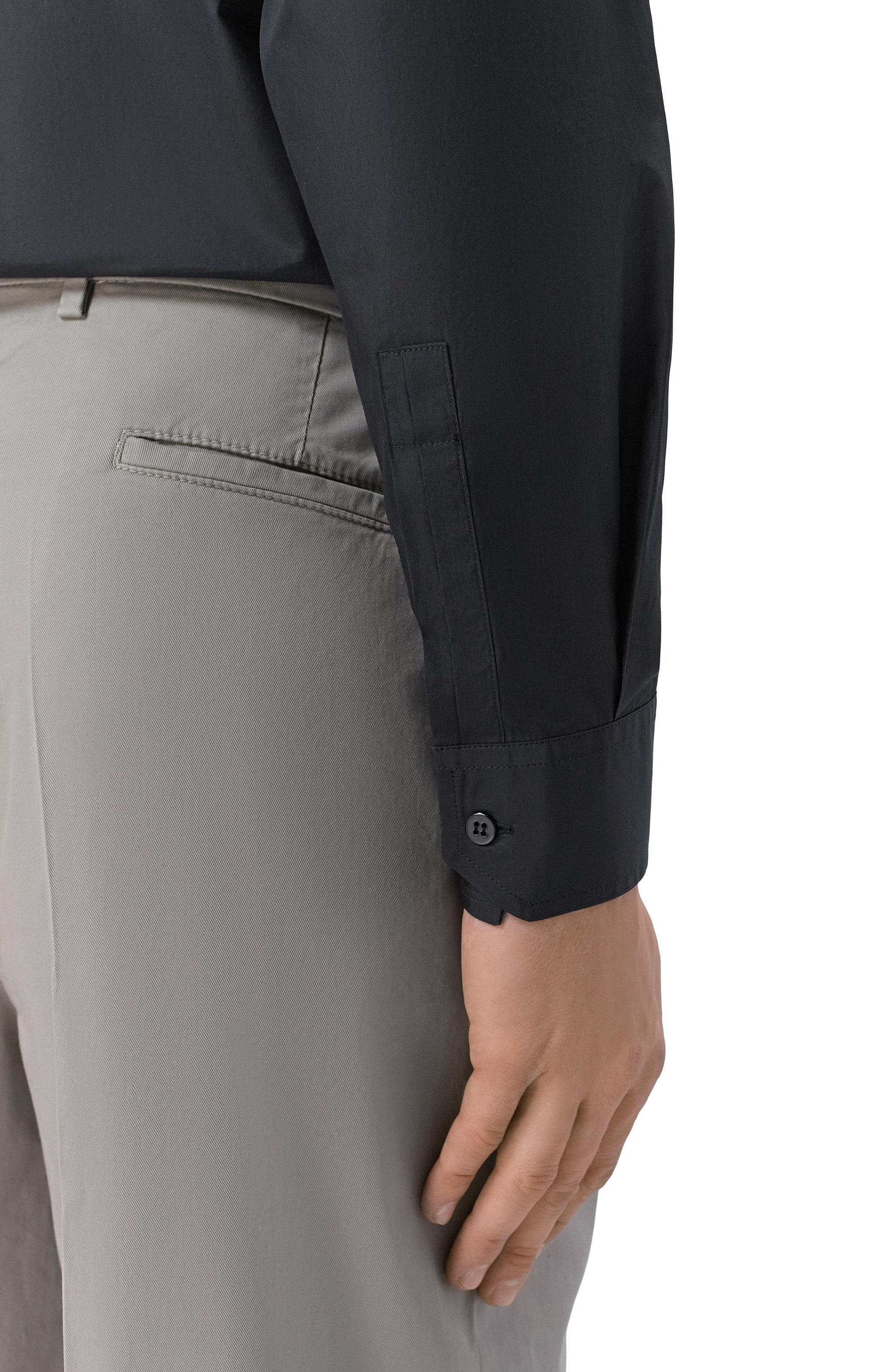 Хлопковая рубашка MVST черного цвета по цене 92150 руб., арт. M26.2PM.B009/F080 P0PELINE, фото 5 Хлопковая рубашка MVST, арт. M26.2PM.B009/F080 P0PELINE, фото 5