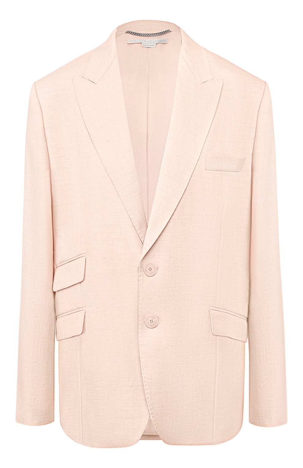 Жакет из смеси вискозы и льна STELLA MCCARTNEY розового цвета по цене 92800 руб., арт. 561102/SMB61, фото 1 Жакет из смеси вискозы и льна STELLA MCCARTNEY, арт. 561102/SMB61, фото 1