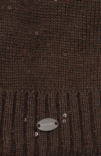 Шапка из кашемира и шелка с отделкой из соболя BLACK SABLE, арт. BS-47CC15, фото 3