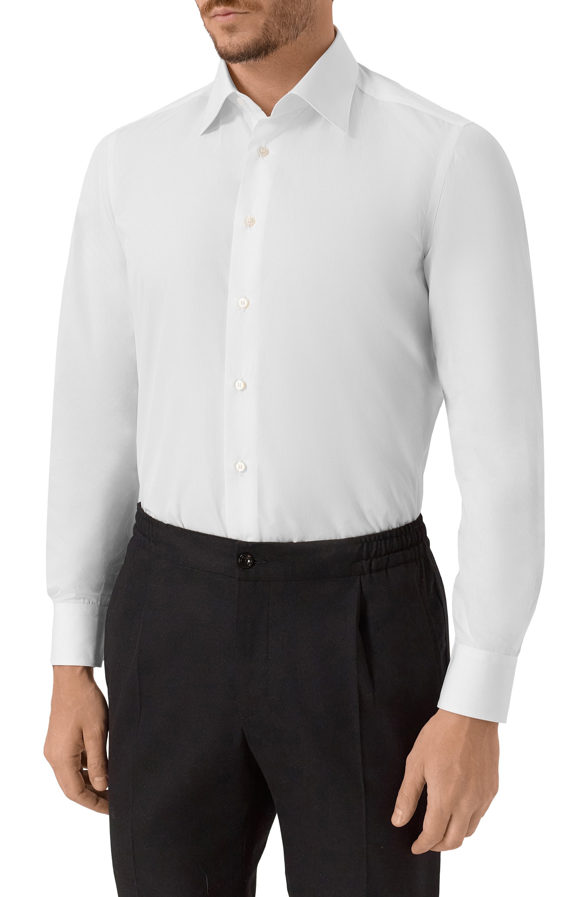 Хлопковая сорочка ZILLI белого цвета по цене 126500 руб., арт. CLAA01M010008430U, фото 3 Хлопковая сорочка ZILLI, арт. CLAA01M010008430U, фото 3