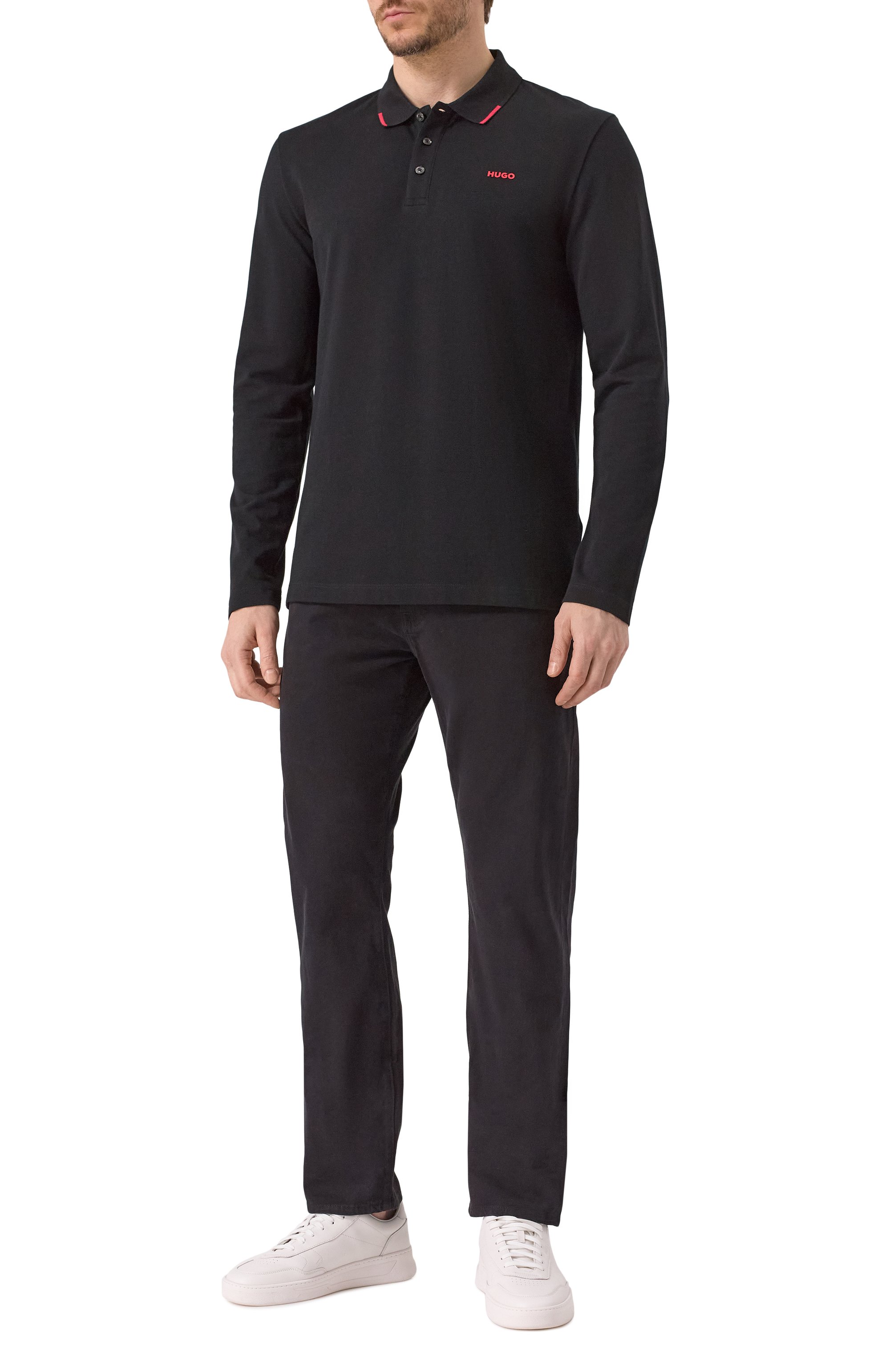 Хлопковое поло HUGO, арт. 50532067, фото 2