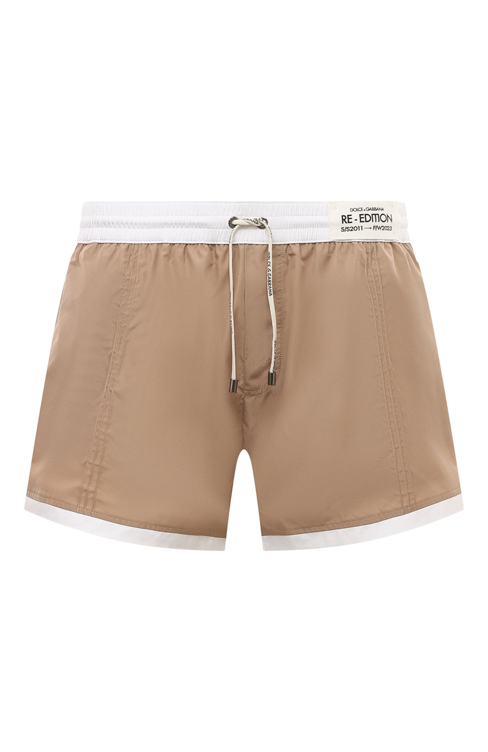 Плавки-шорты DOLCE & GABBANA темно-бежевого цвета по цене 59550 руб., арт. M4E80T/FUSFW, фото 1 Плавки-шорты DOLCE & GABBANA, арт. M4E80T/FUSFW, фото 1