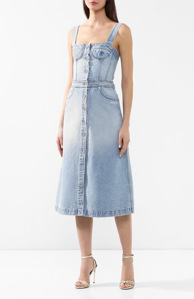Джинсовое платье OFF-WHITE, арт. 0WYM001S197730447100, фото 3