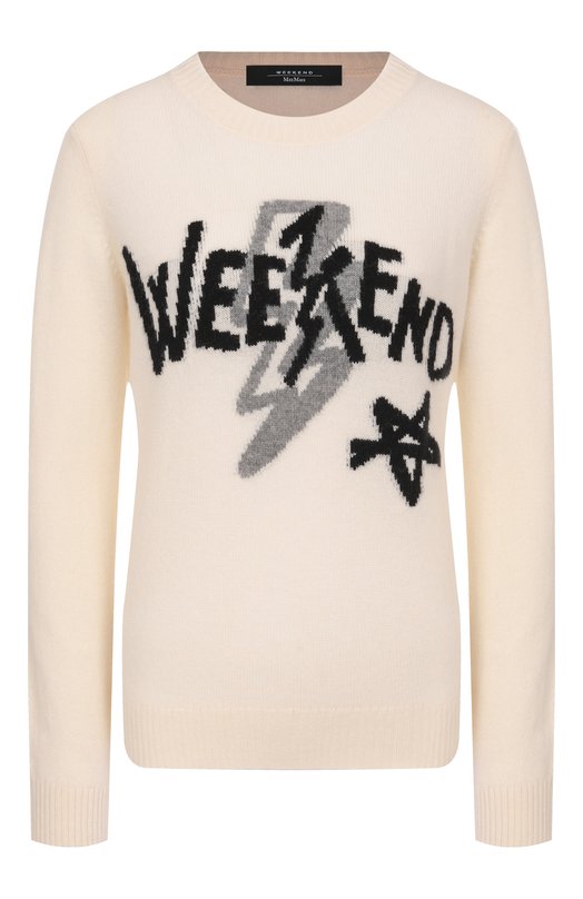 Кашемировый пуловер Weekend Max Mara KANSAS Кремовый KANSAS