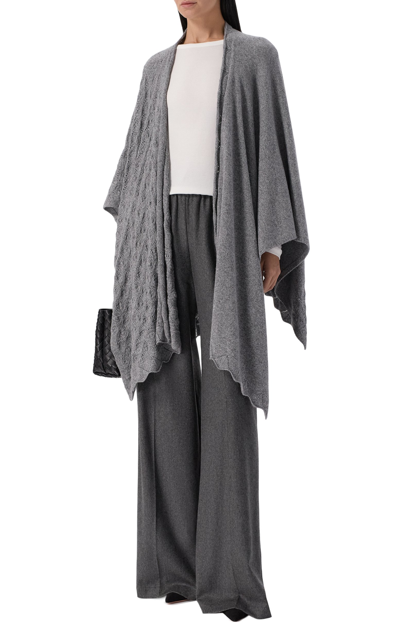 Накидка из шерсти и вискозы ERMANNO SCERVINO, арт. D494R500T0N, фото 2
