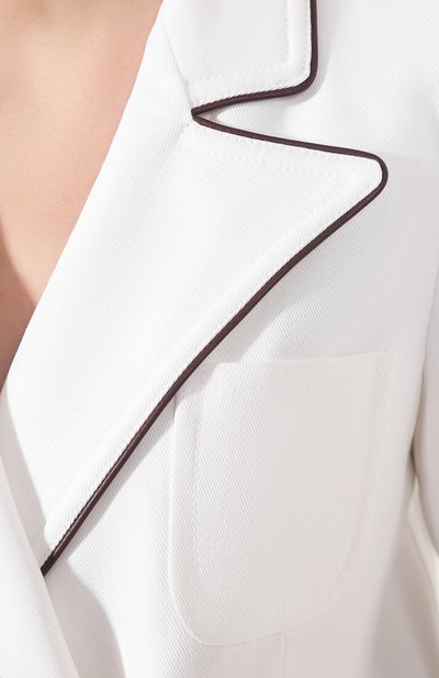 Двубортный жакет GIORGIO ARMANI белого цвета по цене 226500 руб., арт. 0SHGG0CU/T01I0, фото 5 Двубортный жакет GIORGIO ARMANI, арт. 0SHGG0CU/T01I0, фото 5