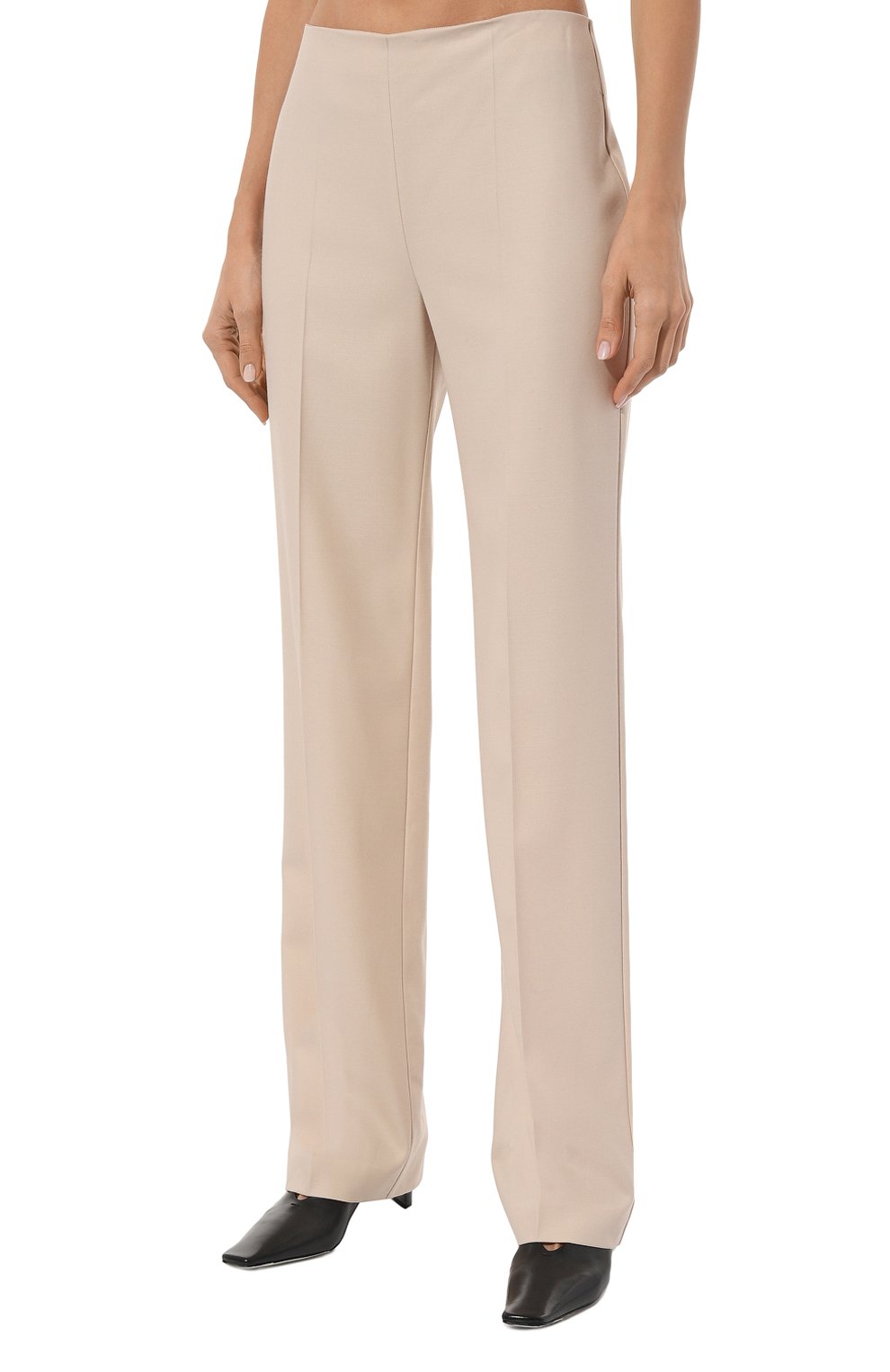 Шерстяные брюки CHAPURIN кремового цвета по цене 47500 руб., арт. P/15585/28116-м/FW23-24, фото 3 Шерстяные брюки CHAPURIN, арт. P/15585/28116-м/FW23-24, фото 3