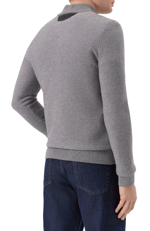 Джемпер из шерсти и кашемира Zilli KZMN01M0223VSPKN0 Серый  KZMN01M0223VSPKN0 Фото 4