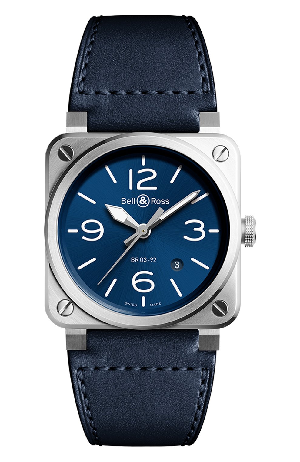 Часы br 03-92 blue steel BELL AND ROSS, арт. BR0392-BLU-ST/SCA, фото 1