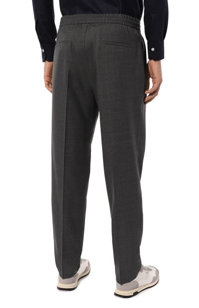 Шерстяные брюки BRUNELLO CUCINELLI темно-серого цвета по цене 138500 руб., арт. MB407B2302, фото 4 Шерстяные брюки BRUNELLO CUCINELLI, арт. MB407B2302, фото 4