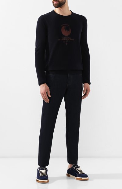 Шерстяной джемпер ELEVENTY PLATINUM синего цвета по цене 22500 руб., арт. 979MA0489 MAG28053, фото 2 Шерстяной джемпер ELEVENTY PLATINUM, арт. 979MA0489 MAG28053, фото 2