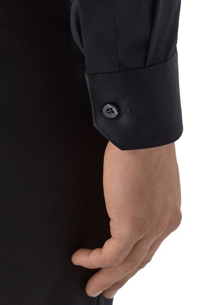 Хлопковая сорочка CORNELIANI черного цвета по цене 33250 руб., арт. 28P010/2A11409, фото 5 Хлопковая сорочка CORNELIANI, арт. 28P010/2A11409, фото 5
