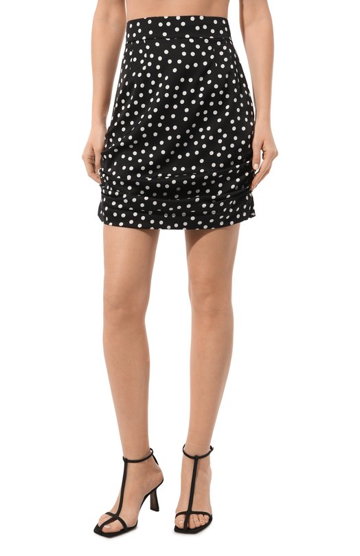 Шелковая юбка Dolce & Gabbana F4CJJT/FSA6K Чёрно-белый  F4CJJT/FSA6K Фото 3