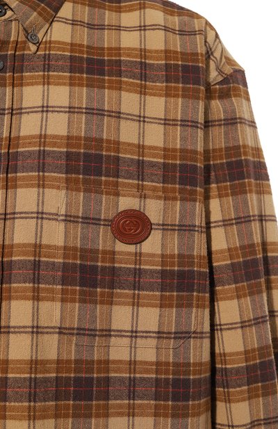 Хлопковая рубашка GUCCI, арт. 629755 Z8AK2, фото 5