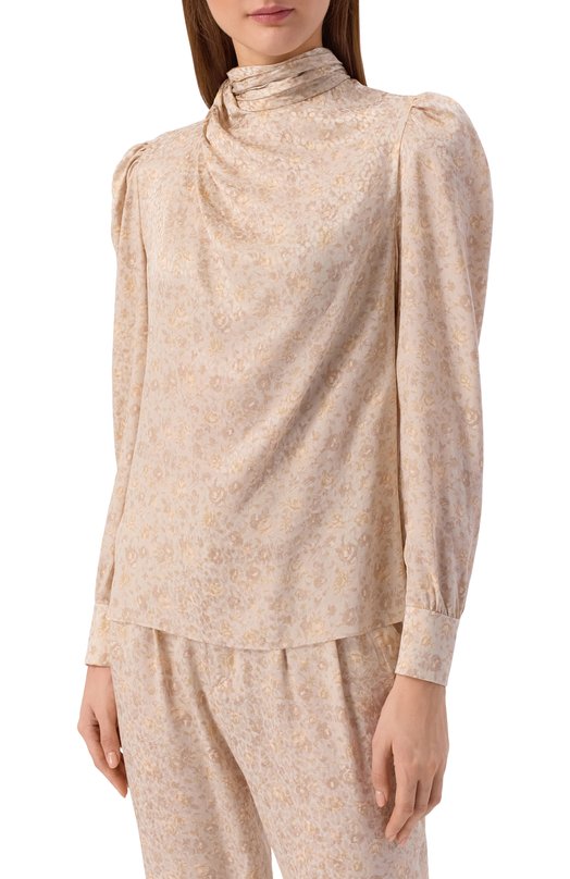 Шелковая блузка Alessandra Rich FABX4334/F4670 Кремовый  FABX4334/F4670 Фото 3