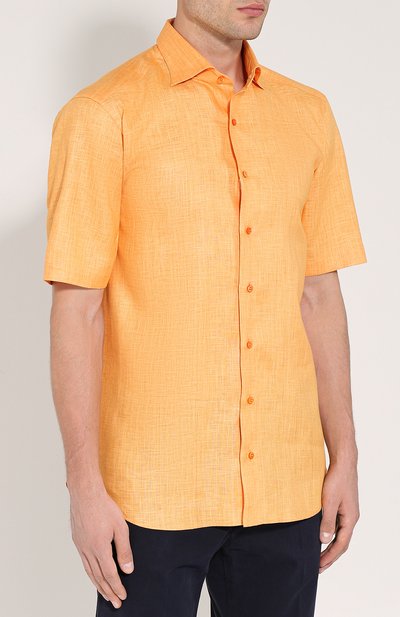 Льняная рубашка с короткими рукавами ZILLI, арт. MFP-MERCU-17091/0001, фото 3