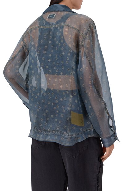 Шелковая рубашка HAIKURE серого цвета по цене 107500 руб., арт. HEW061030R002PR001/MAYA SILK, фото 4 Шелковая рубашка HAIKURE, арт. HEW061030R002PR001/MAYA SILK, фото 4