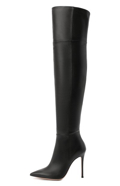 Кожаные ботфорты на шпильке GIANVITO ROSSI, арт. G80698.15RIC.NVINER0, фото 3