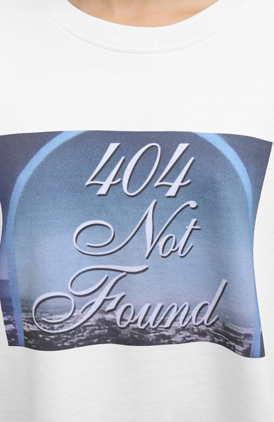 Хлопковый свитшот 404 NOT FOUND | белого цвета по цене 23500 руб., арт. 400201, фото 5 Хлопковый свитшот 404 NOT FOUND |, арт. 400201, фото 5