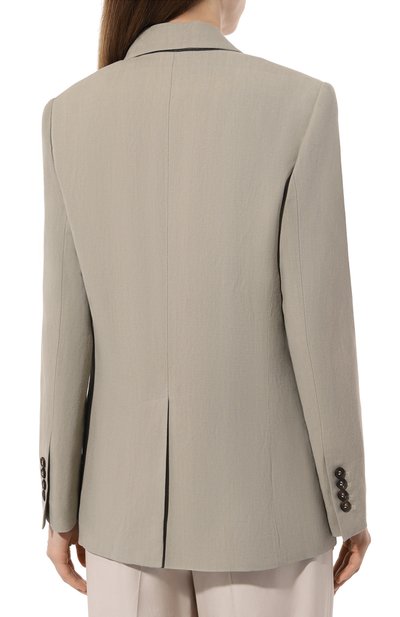 Жакет из вискозы и льна BRUNELLO CUCINELLI бежевого цвета по цене 343500 руб., арт. MH1262215, фото 4 Жакет из вискозы и льна BRUNELLO CUCINELLI, арт. MH1262215, фото 4