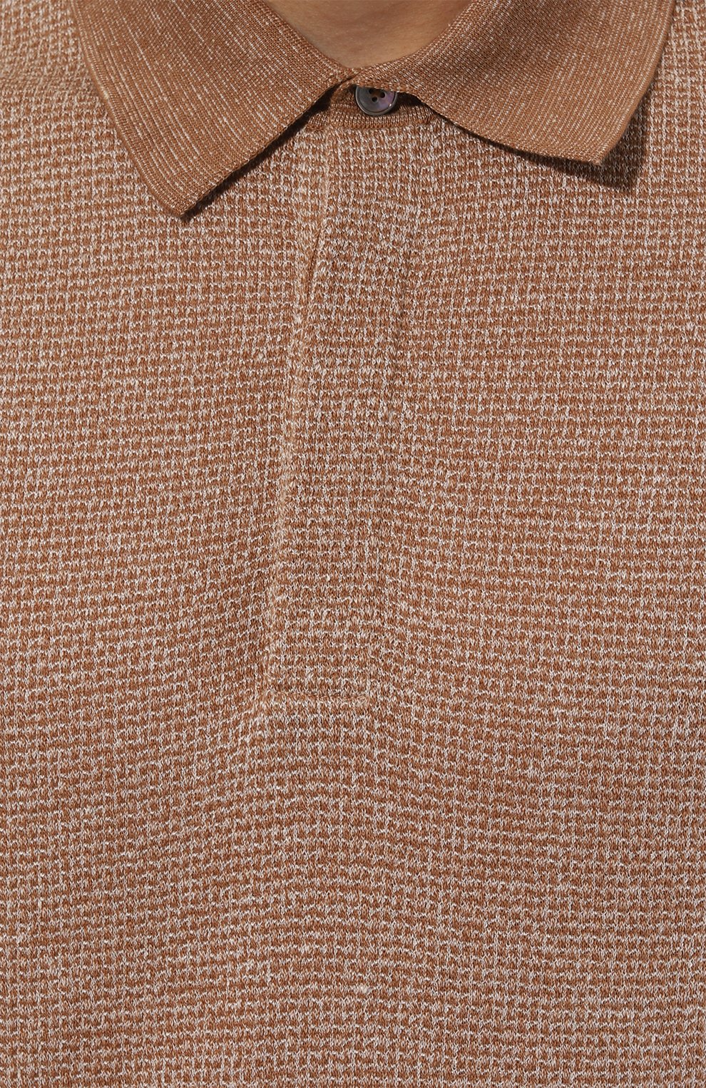 Поло из хлопка и льна ZEGNA, арт. UD372A7/D727, фото 5