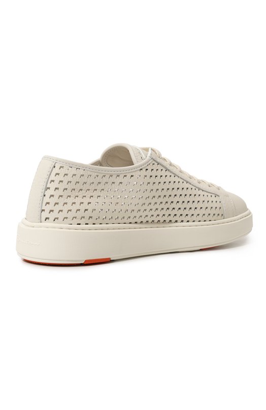 Кожаные кеды Santoni MBCD21978BARCS03I50 Кремовый  MBCD21978BARCS03I50 Фото 5