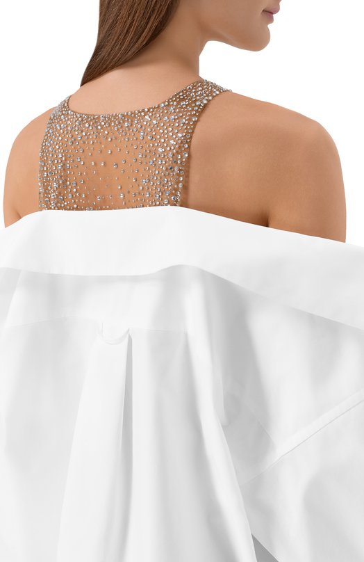 Комбинированная рубашка Giuseppe di Morabito 06PST0393YC 16302 Белый  06PST0393YC 16302 Фото 5