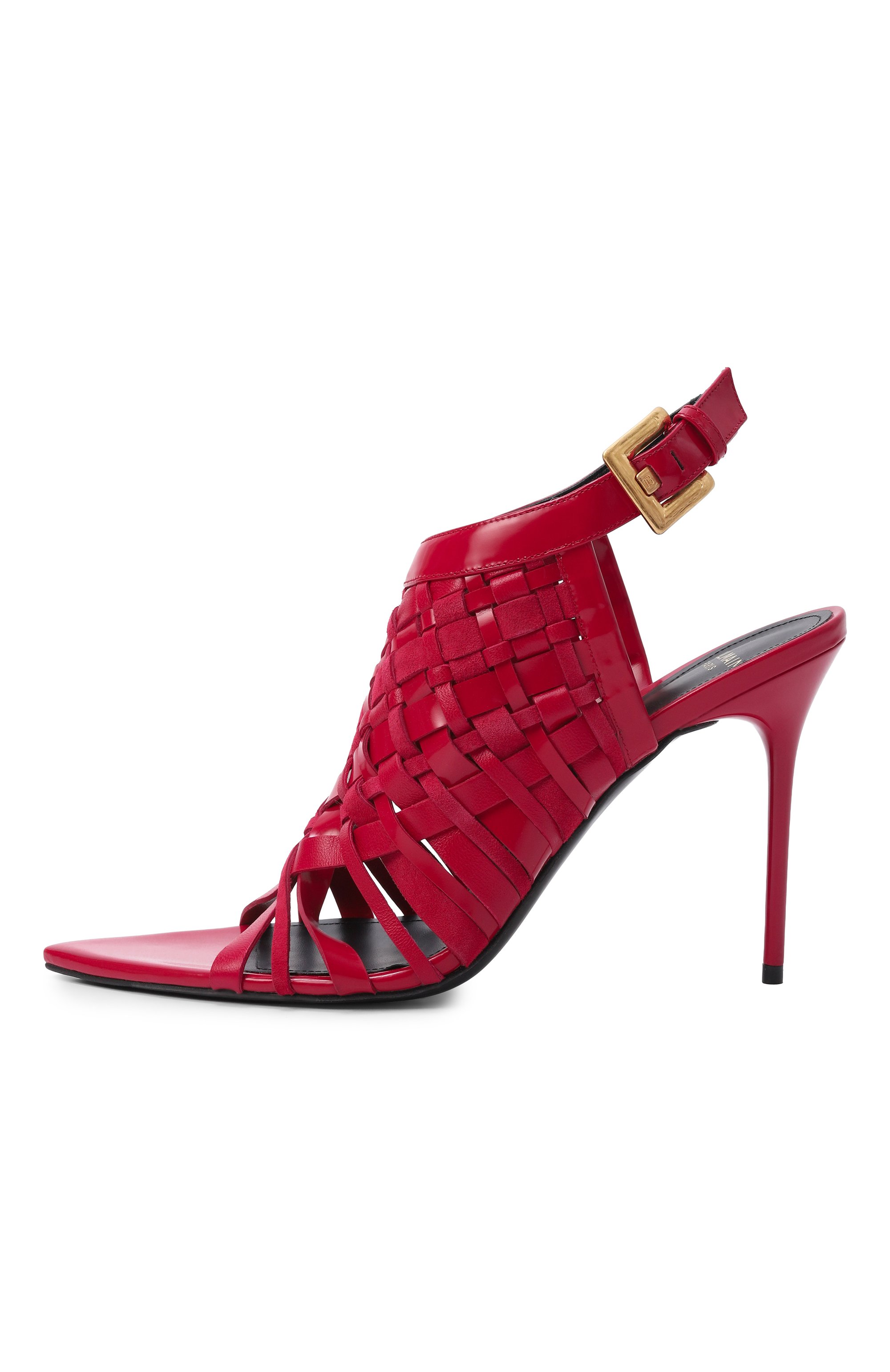 Кожаные босоножки BALMAIN, арт. GN1UH194/LMXK, фото 4