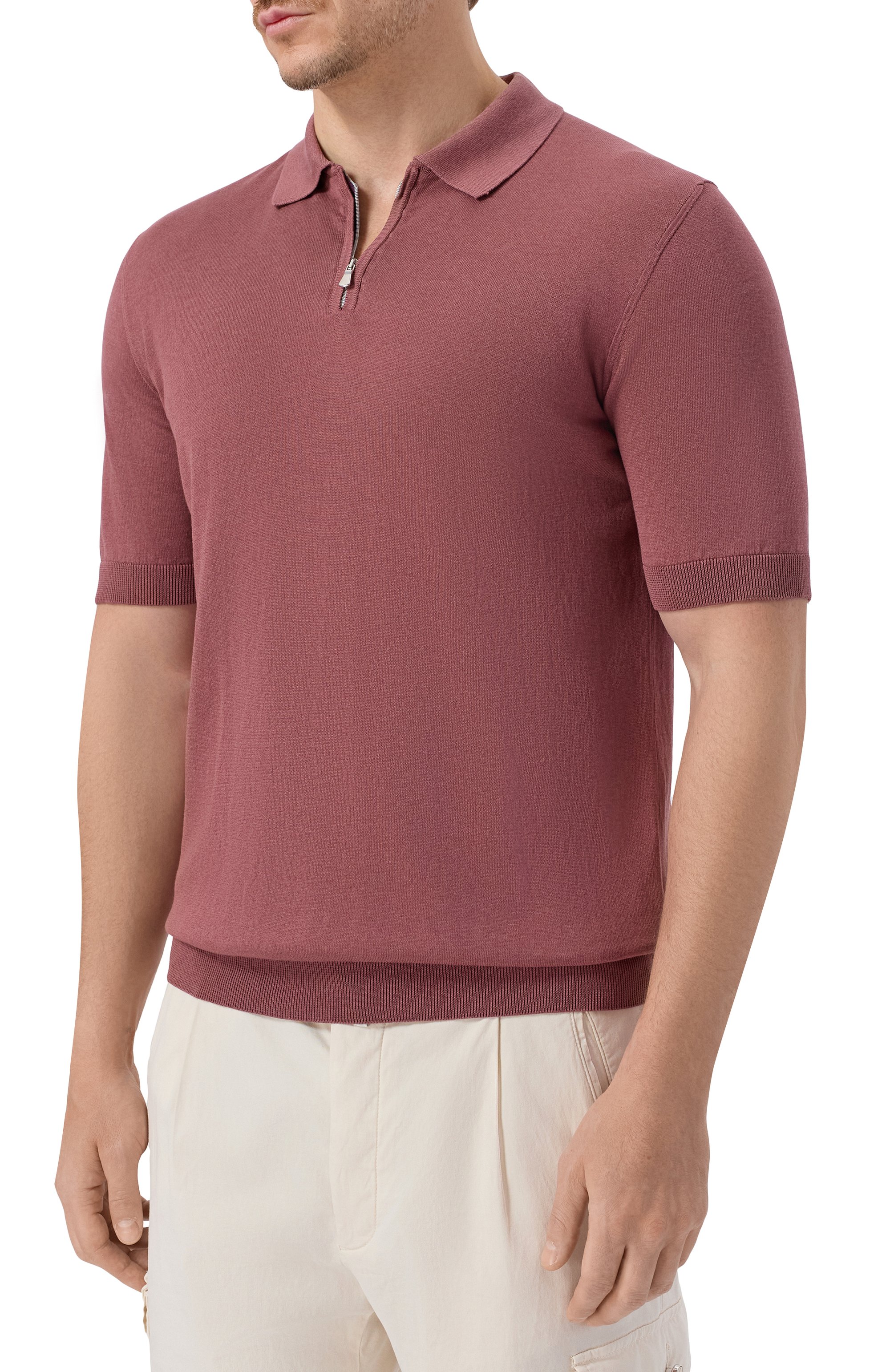 Поло из шелка и хло пка ANDREA CAMPAGNA, арт. M5425-1031, фото 3