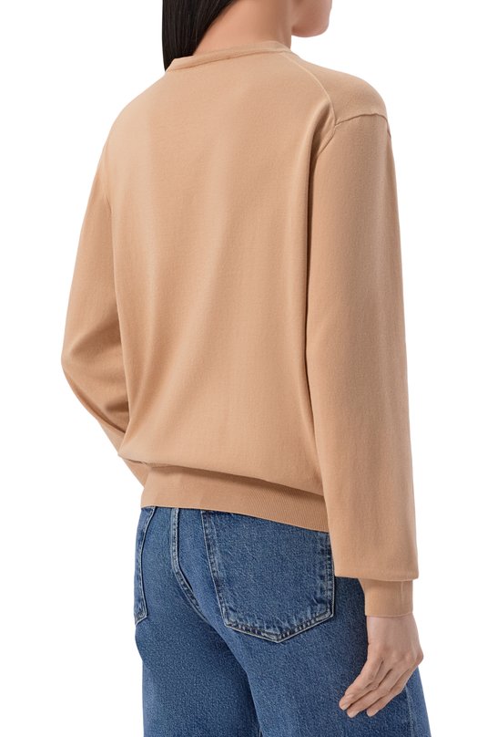 Хлопковый пуловер Loro Piana FA09877 Бежевый  FA09877 Фото 4