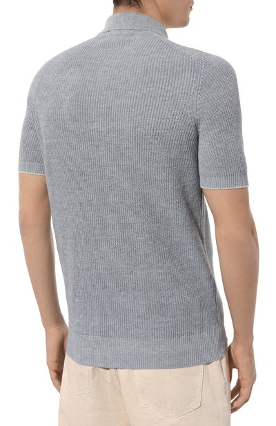 Поло изо льна и хлопка BRUNELLO CUCINELLI, арт. M2L70B2292, фото 4