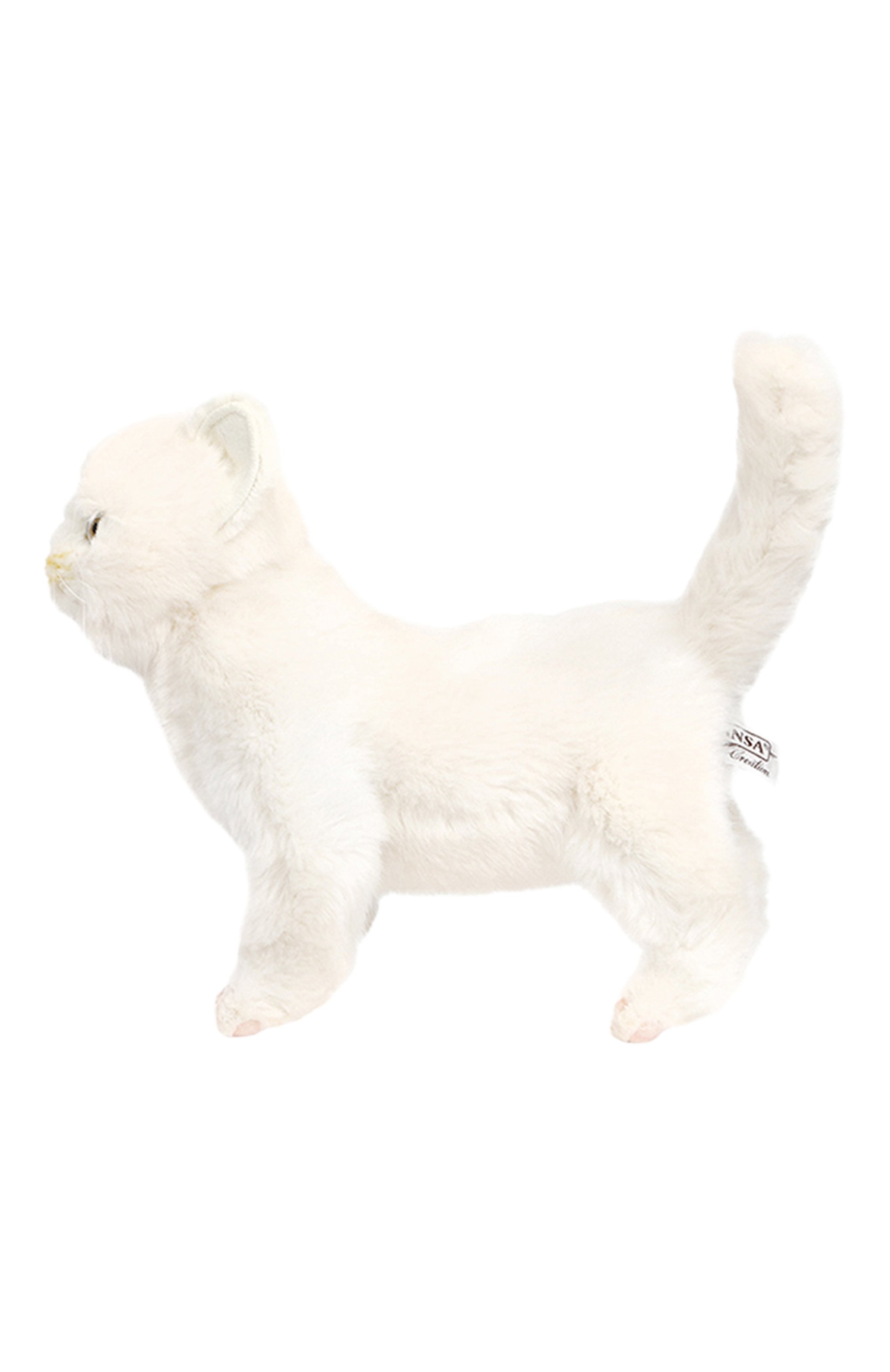 Мягкая игрушка котенок HANSA белого цвета по цене 9400 руб., арт. 6434, фото 3 Мягкая игрушка котенок HANSA, арт. 6434, фото 3