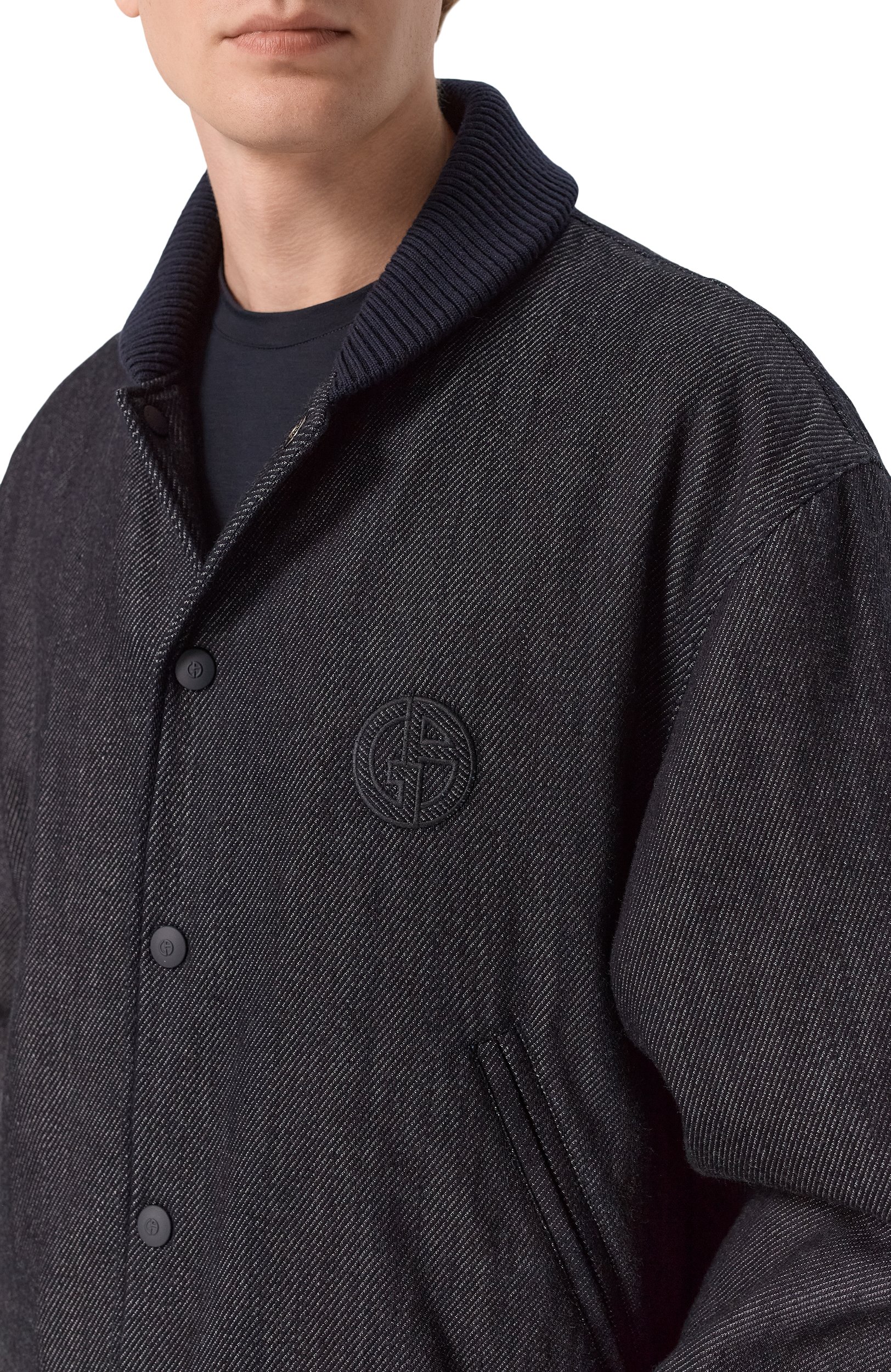 Хлопковый бомбер GIORGIO ARMANI, арт. GM004510/AF28722, фото 5