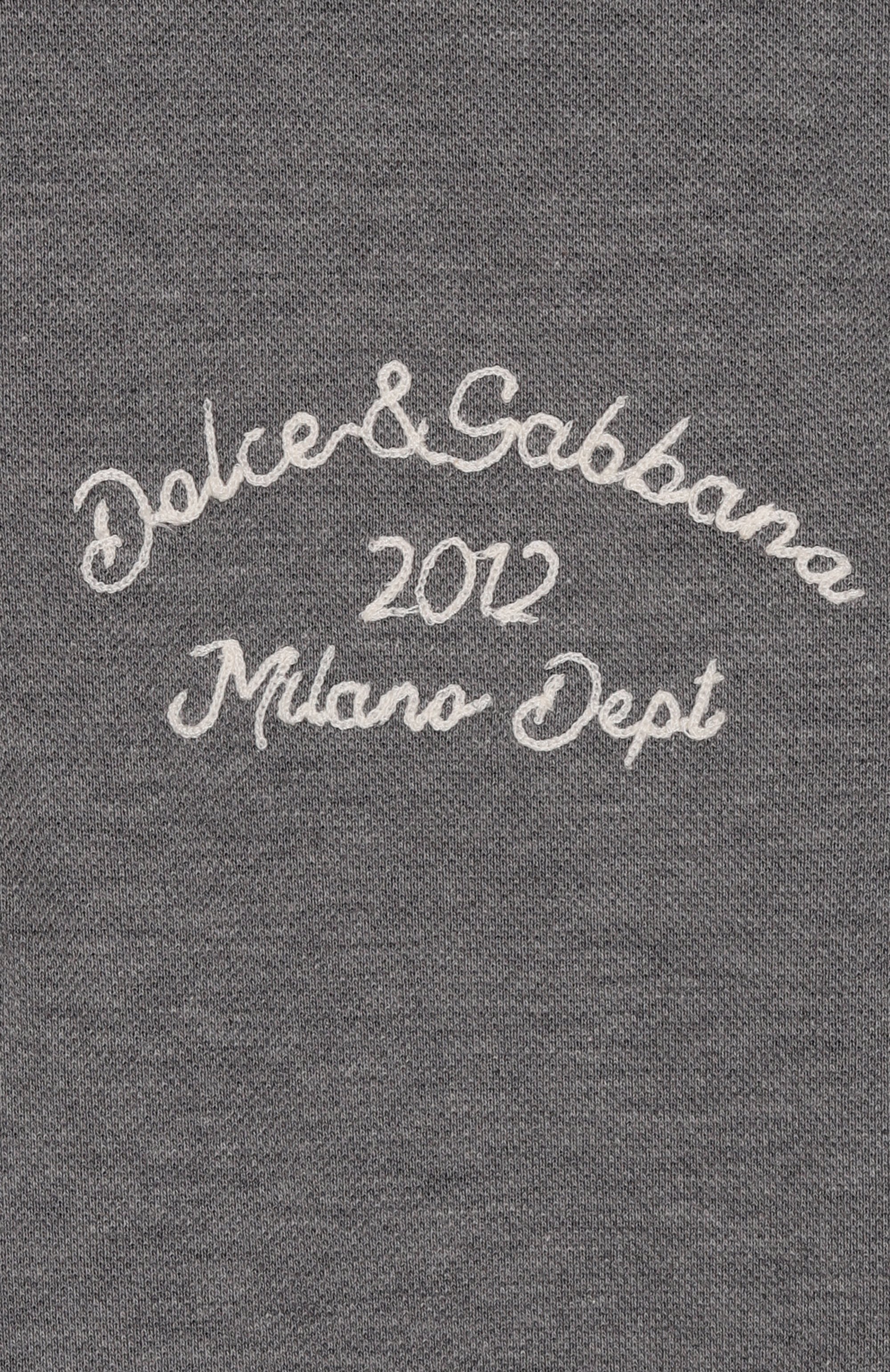 Хлопковое поло DOLCE & GABBANA серого цвета по цене 27250 руб., арт. L4JTGW/G7PFM/2-6, фото 3 Хлопковое поло DOLCE & GABBANA, арт. L4JTGW/G7PFM/2-6, фото 3